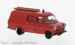 Brekina 34160 - H0 - Ford Transit Feuerwehr - rot/schwarz